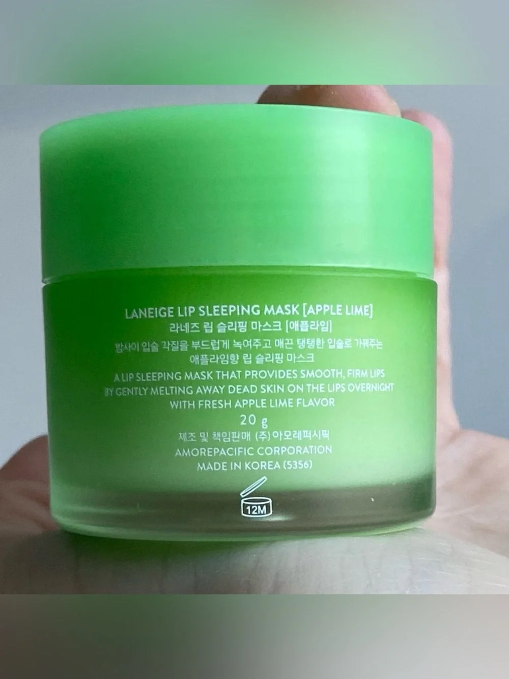 Laneige Lip Sleeping Mask - Apple Lime - a lot left kept sealed